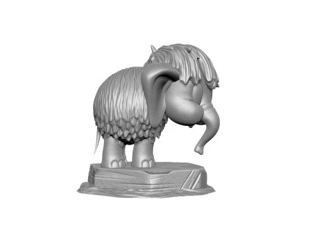Baby mammoth 4 options for 3D printing STL 3D Print Model