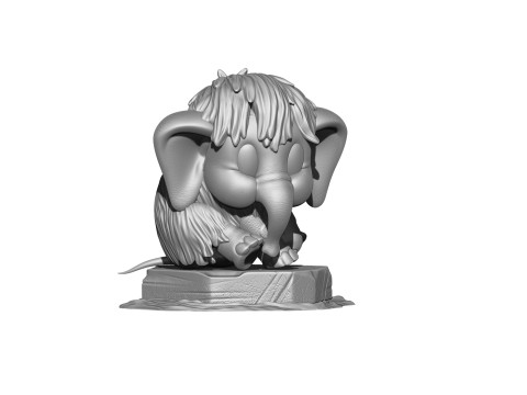 Baby mammoth 4 options for 3D printing STL Modelo de impresión 3D
