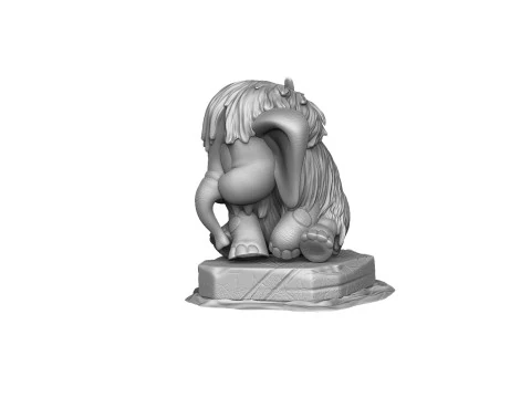 Baby mammoth 4 options for 3D printing STL 3D Print Model