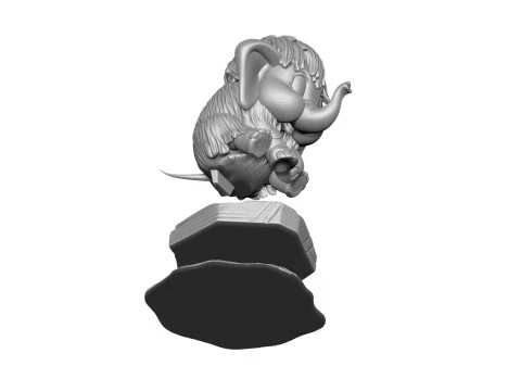 Baby mammoth 4 options for 3D printing STL 3D Print Model