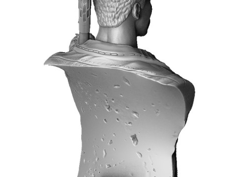 Terminator T-800 BUST with weapons 5 head options for 3D printing STL 3D-Druckmodell