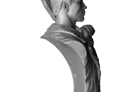 Terminator T-800 BUST with weapons 5 head options for 3D printing STL 3D Print Model