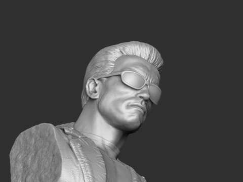 Arnold Schwarzenegger wearing glasses 2 glasses options BUST for 3D printing STL Model Cetak 3D