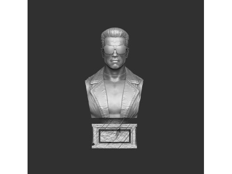 Arnold Schwarzenegger wearing glasses 2 glasses options BUST for 3D printing STL Model Cetak 3D