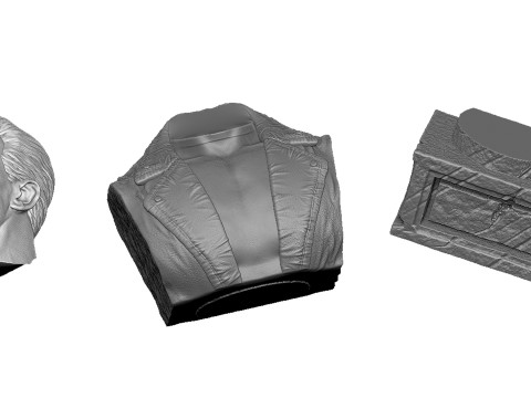 Terminator T-800 BUST 2 options for 3D printing STL 3D Print Model