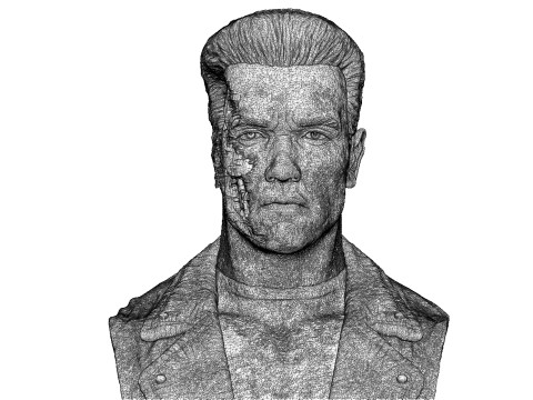 Terminator T-800 BUST 2 options for 3D printing STL 3D Print Model