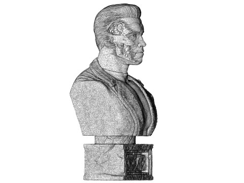 Terminator T-800 BUST 2 options for 3D printing STL 3D Print Model