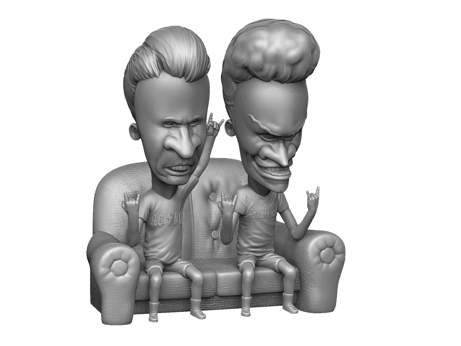 BEAVIS AND BUTT-HEAD FOR 3D PRINT STL 3D Print Model .c4d .max .obj .3ds .fbx .stl .blend 