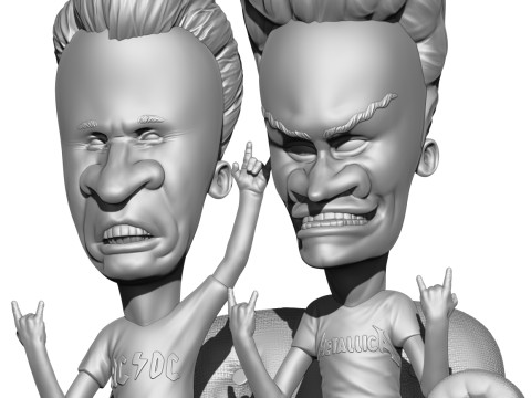 BEAVIS AND BUTT-HEAD FOR 3D PRINT STL Modelo de Impressão 3D