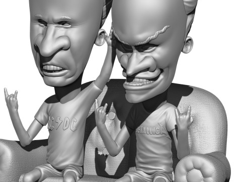 BEAVIS AND BUTT-HEAD FOR 3D PRINT STL Modelo de Impressão 3D