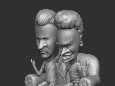 BEAVIS AND BUTT-HEAD FOR 3D PRINT STL Modelo de Impressão 3D