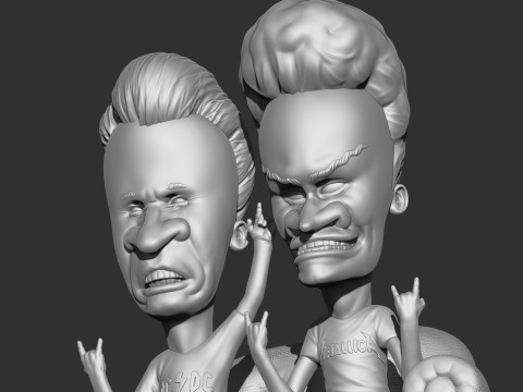 BEAVIS AND BUTT-HEAD FOR 3D PRINT STL Modelo de Impressão 3D