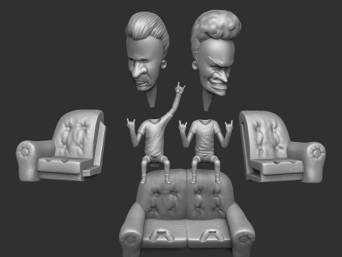 BEAVIS AND BUTT-HEAD FOR 3D PRINT STL Modelo de Impressão 3D