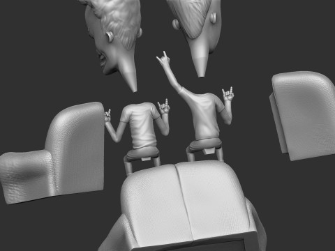 BEAVIS AND BUTT-HEAD FOR 3D PRINT STL Modelo de Impressão 3D