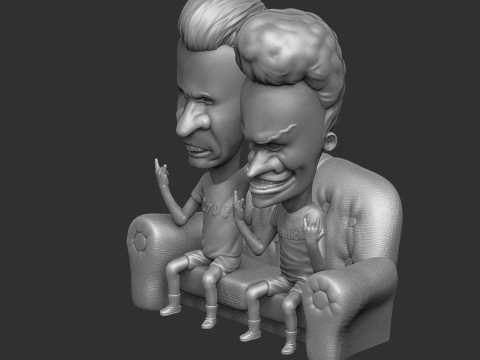 BEAVIS AND BUTT-HEAD FOR 3D PRINT STL Modelo de Impressão 3D