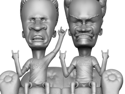 BEAVIS AND BUTT-HEAD FOR 3D PRINT STL Modelo de Impressão 3D