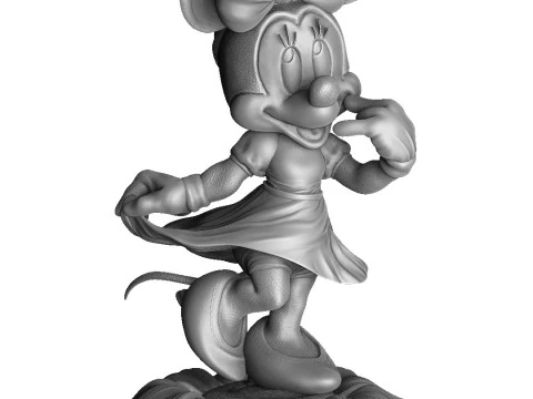 Minnie Mouse 4 options for 3D Printing STL 3D Print Model