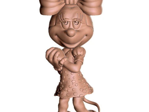 Minnie Mouse 4 options for 3D Printing STL 3D Print Model