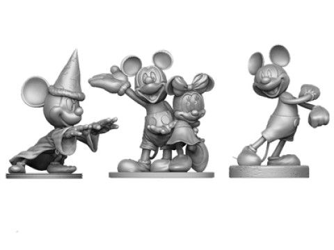 Mickey Mouse 4 options for 3D Printing STL Modelo de impresión 3D