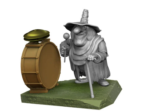 Blind Pew with a dog for 3D printing STL 3D Print Model