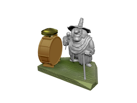 Blind Pew with a dog for 3D printing STL Modello di stampa 3D