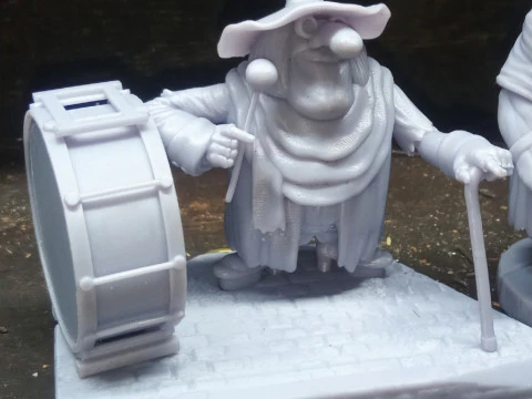Blind Pew with a dog for 3D printing STL 3D Print Model
