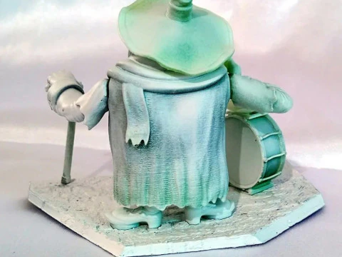 Blind Pew with a dog for 3D printing STL 3D Print Model