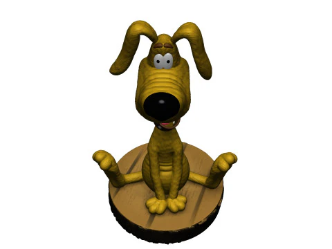Blind Pew with a dog for 3D printing STL 3D Print Model