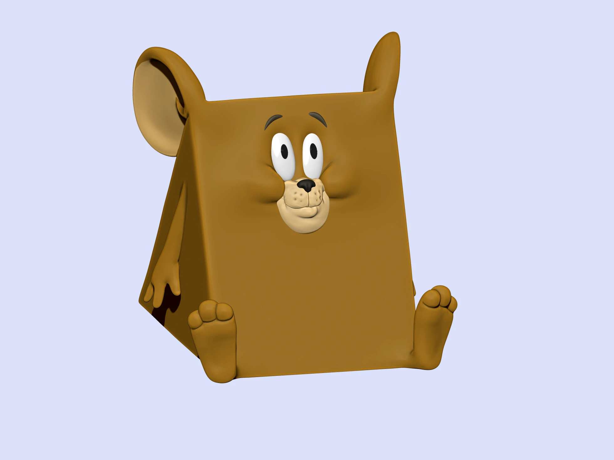 Triangle mouse JERRY for 3D printing STL 3D Print Model .c4d .max .obj .3ds .fbx .stl .blend