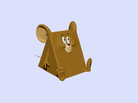 Triangle mouse JERRY for 3D printing STL 3D Print Model