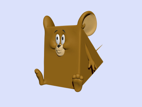 Triangle mouse JERRY for 3D printing STL 3D Print Model