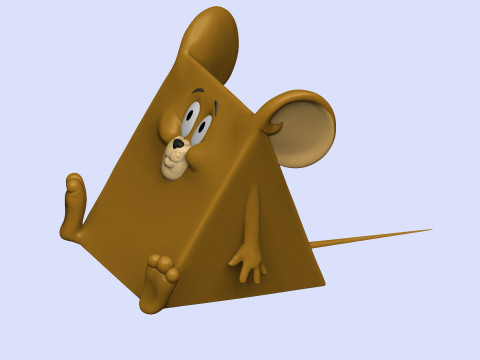 Triangle mouse JERRY for 3D printing STL 3D Print Model