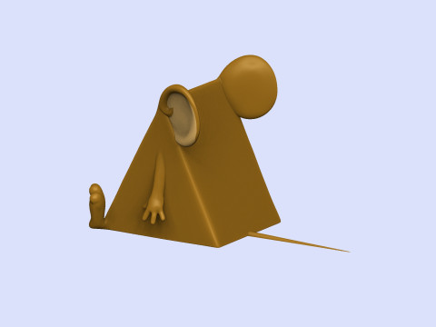 Triangle mouse JERRY for 3D printing STL 3D Print Model
