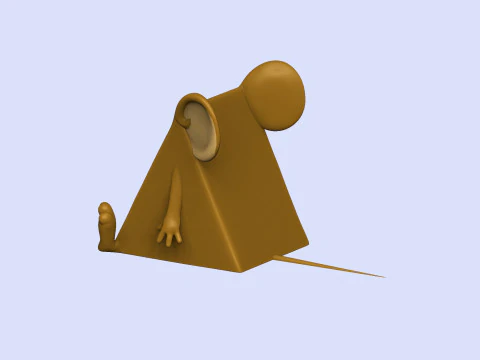 Triangle mouse JERRY for 3D printing STL 3D Print Model