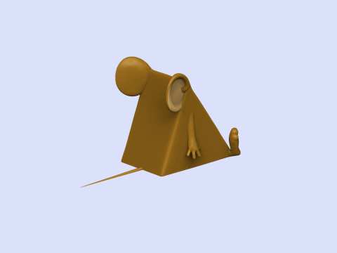 Triangle mouse JERRY for 3D printing STL 3D Print Model