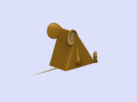 Triangle mouse JERRY for 3D printing STL 3D Print Model