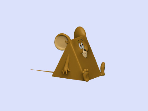 Triangle mouse JERRY for 3D printing STL 3D Print Model