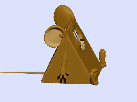 Triangle mouse JERRY for 3D printing STL 3D Print Model