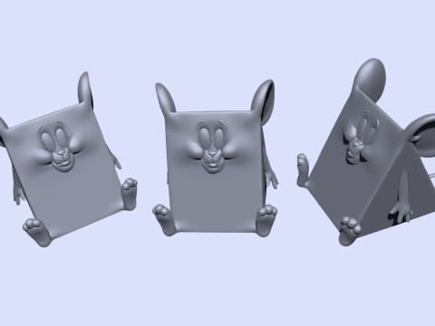 Triangle mouse JERRY for 3D printing STL 3D Print Model