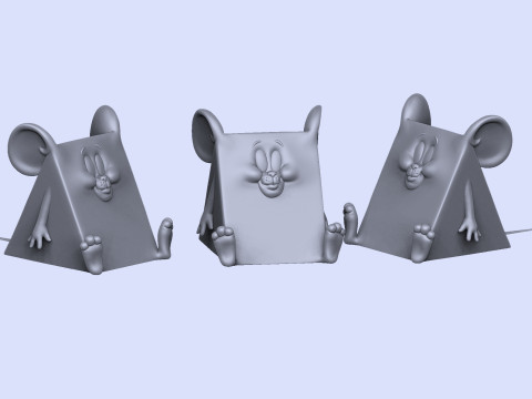Triangle mouse JERRY for 3D printing STL 3D Print Model