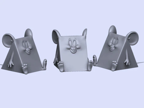 Triangle mouse JERRY for 3D printing STL 3D Print Model