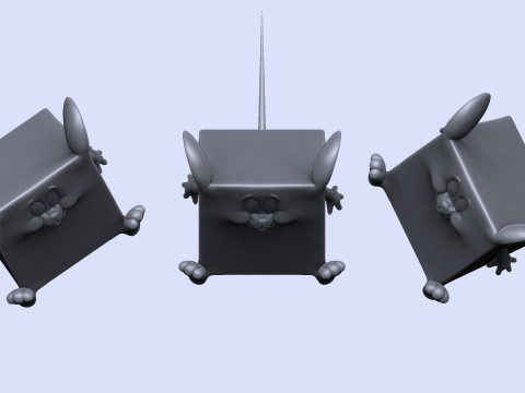 Triangle mouse JERRY for 3D printing STL 3D Print Model