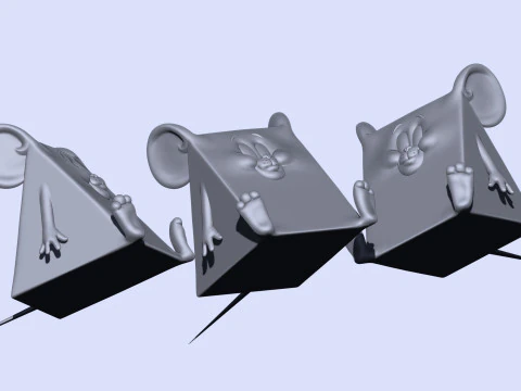 Triangle mouse JERRY for 3D printing STL 3D Print Model