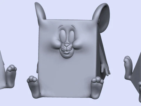 Triangle mouse JERRY for 3D printing STL 3D Print Model
