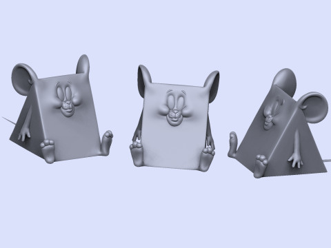 Triangle mouse JERRY for 3D printing STL 3D Print Model