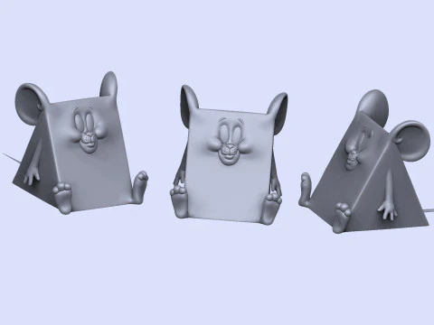 Triangle mouse JERRY for 3D printing STL 3D Print Model