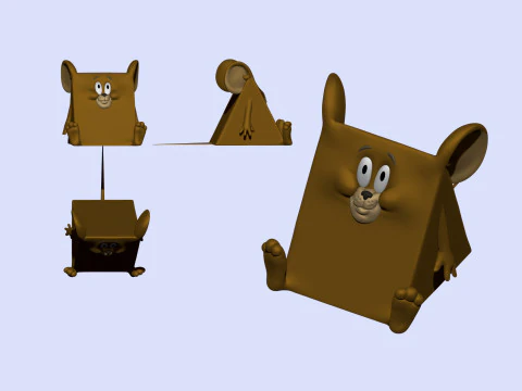 Triangle mouse JERRY for 3D printing STL 3D Print Model