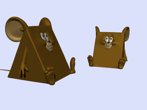 Triangle mouse JERRY for 3D printing STL 3D Print Model