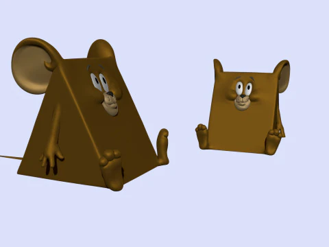 Triangle mouse JERRY for 3D printing STL 3D Print Model