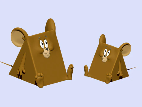 Triangle mouse JERRY for 3D printing STL 3D Print Model